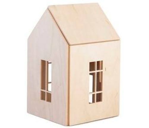 Babai Drewniana Zabawka Domek Dla Lalek z Magnes Rozmiar L Naturalny