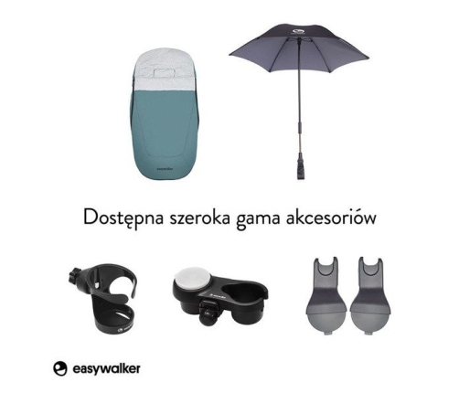 Easywalker Harvey 2 Wózek głęboko-spacerowy (zawiera stelaż, siedzisko z budką i pałąkiem)  Ocean Blue