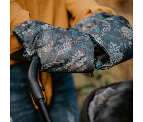 Zaffiro Mufka do Wózka Dwuczęściowa Beżowa Wełna Premium + Melanż szary