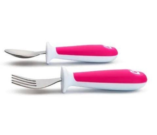 Munchkin Zestaw Upominkowy z Talerzykiem, Sztućcami i Kubkiem Różowy