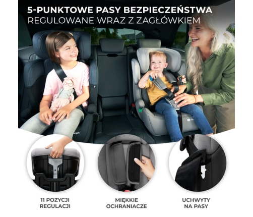 Kinderkraft Comfort Up I-Size Fotelik Samochodowy 9-36 kg Zielony