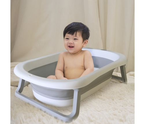 Babyhood BH-326GW Składana Wanienka Dziecięca Comfort Szara