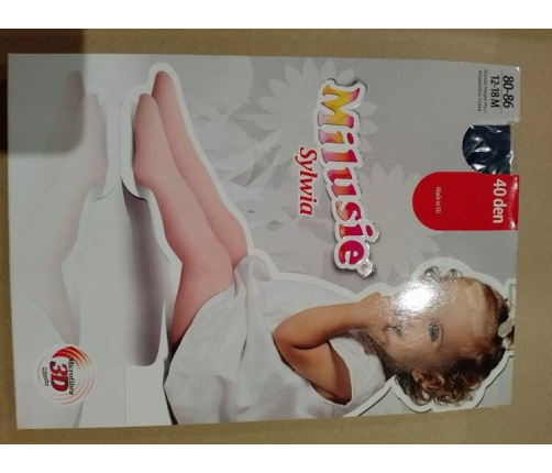 Milusie Rajstopy Gładkie Granatowe Rozmiar 80-86