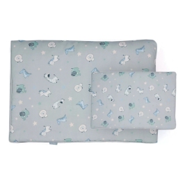 Fiki Miki pościel 2-elementowa z nadrukiem 75x65 cm Szara Fiki Miki pościel 2-elementowa z nadrukiem 75x65 cm Szara