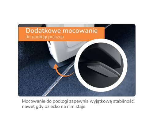 Okiday Stópołapki Podnóżek do Dziecięcych Fotelików Samochodowych Czarny