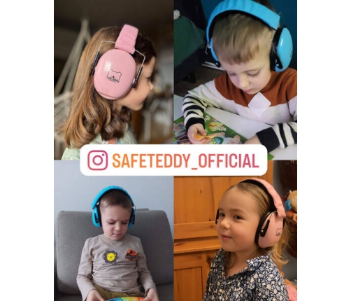 Safe Teddy Słuchawki Ochronne Nauszniki Wygłuszające Dzieci 3lata+ Niebieskie