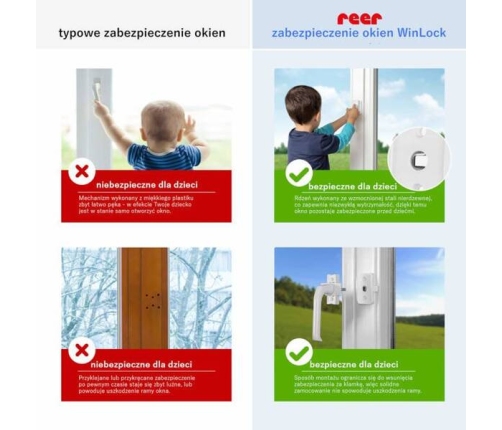 Reer Zabezpieczenie Okna Drzwi Balkonowych +klamka