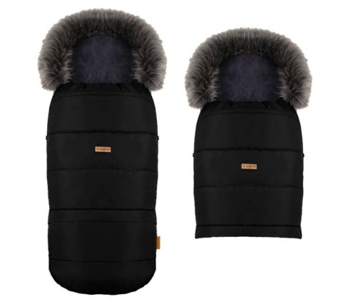 Zaffiro GrowUP 4.0 Plus Black Bērnu ratu guļammaiss ar somu