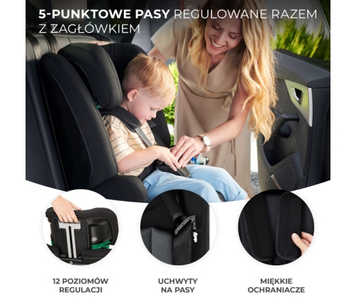 Kinderkraft Safety Fix 2 I-Size Black Bērnu autosēdeklis 9-36 kg