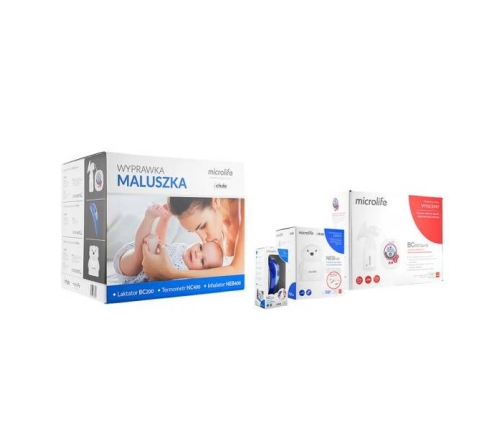 Microlife Wyprawka Maluszka Microlife: Laktator BC200 + Termometr NC400 + Inhalator NEB400