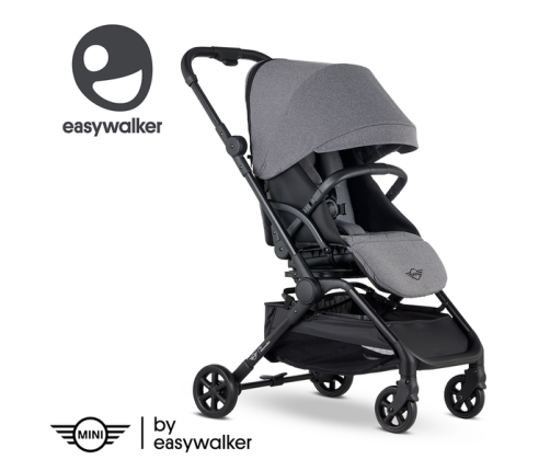 Mini by Easywalker Buggy Turn Kompaktowy Wózek Spacerowy z Obrotowym Siedziskiem 360 Soho Grey