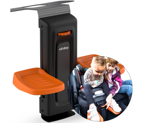 Okiday Stópołapki Podnóżek do Dziecięcych Fotelików Samochodowych Pomarańczowy