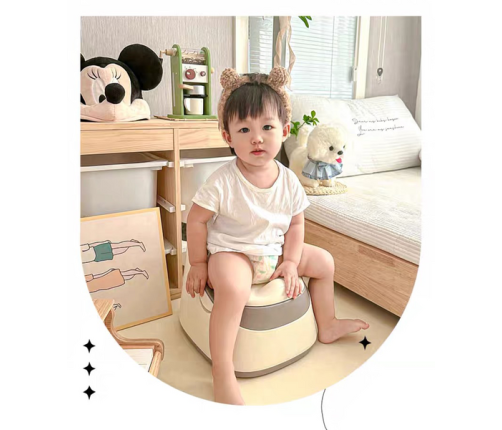 Ines&John Nocnik Dziecięcy Premium White / Grey / Orange