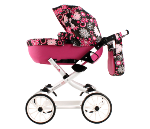 Adbor Viki Wózek dla Lalek Kwiatki Vi-01