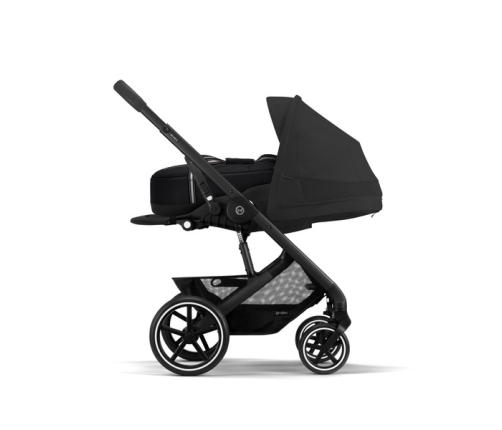 Cybex Balios S Lux Moon Black 2023 + Cybex Aton B2 i-Size + Cybex One base Детская коляска 4 в 1