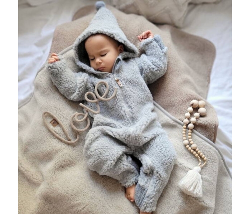 Zaffiro Kombinezon 100% Wełna - Baranek 62/68 Grey