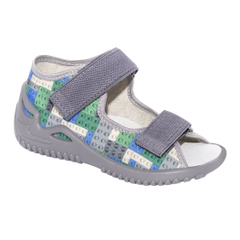 Zetpol Kapcie Dziecięce Oliwier Szare Klocki Rozmiar 20