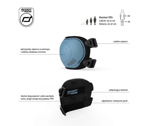 Scoot & Ride bērnu aizsargu komplekts S Steel