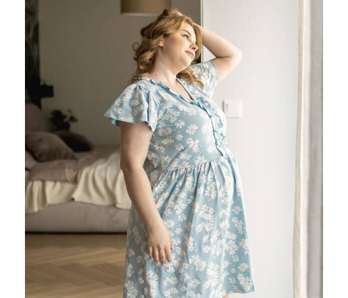 Eevi Linda Koszula Margaretki Niebieska XXL