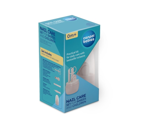 Canpol Babies Zestaw Pielęgnacyjny Do Paznokci Dla Niemowląt i Dzieci Różowy 9/814_pin