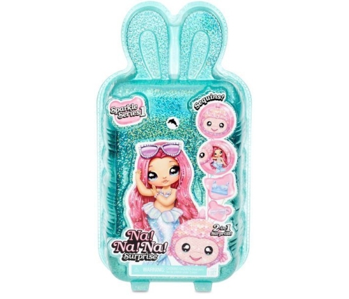 Na! Na! Na! Surprise 2-in-1 Fashion Doll Sailor Blu & Plush Pom with Confetti Whale