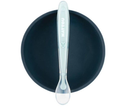 Nattou Zestaw Naczyń Silikonowych, bez BPA 2 szt  Granatowy