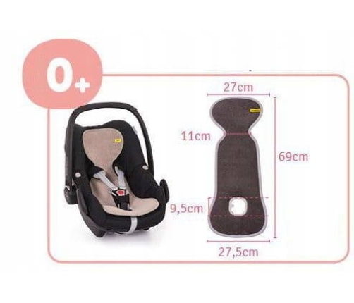 AeroMoov Air Layer pretsviedrēšanas ieliktnis autosēdeklim gr.1 un ratiem Vanilla