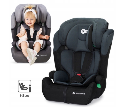 Kinderkraft Comfort Up I-Size Fotelik Samochodowy 9-36 kg Czarny