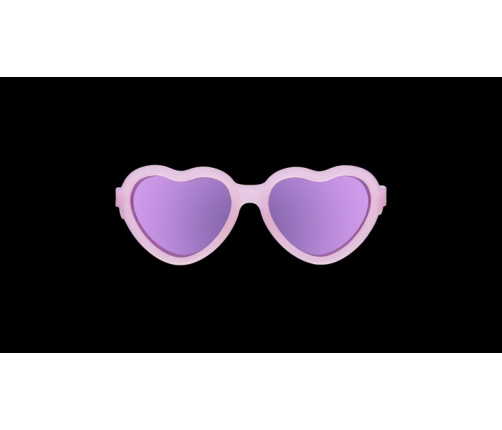 Babiators Heart Frosted Pink Polaryzacja P-HRT503-S Rozmiar 0-2+ Purple Mirrored Lens