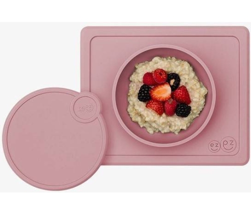 EZPZ Silikonowa Pokrywka Do Miseczki Mini Bowl Pastelowy Róż