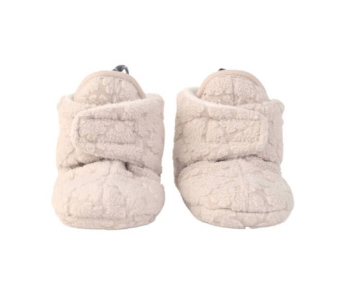 Lodger Fleece Polarowe Buciki Kapcie z Antypoślizgową Podeszwą 6-12 msc Jasnobeżowe Birch