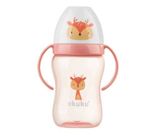 Akuku Bidon Niekapek z Miękkim Ustnikiem Jelonek