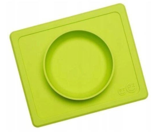 EZPZ Silikonowa Miseczka z Podkładką 2w1 Mini Bowl  Zielona