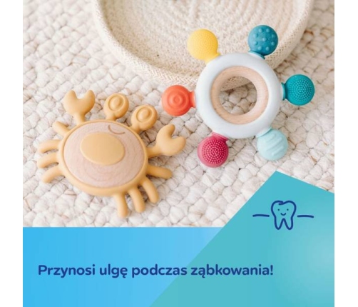 Canpol Babies Gryzak Drewniano-Silikonowy Dla Niemowląt Krab 80/306