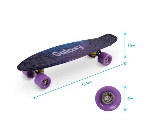 QKids Deskorolka Galaxy Fioletowa
