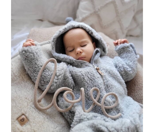 Zaffiro Kombinezon 100% Wełna - Baranek 62/68 Grey