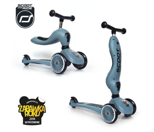 Skrejritenis Bērniem ar sēdekli Scootandride Highwaykick 2in1 Steel