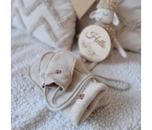 Zaffiro Rękawiczki Dziecięce Wełna Premium 0/12m Grey