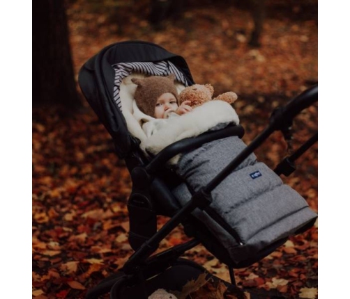 Zaffiro iGrow Śpiworek Do Wózka Wełna Melanż Szary