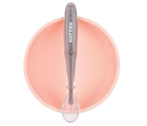 Nattou Zestaw Naczyń Silikonowych, bez BPA 2 szt Różowy