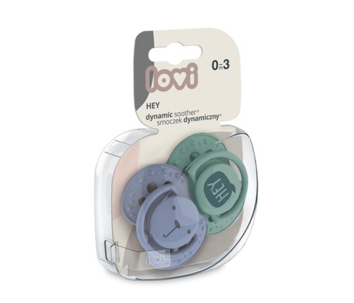 Lovi Smoczek silikonowy dynamiczny 0-3m 2szt. Hey Boy 22/885