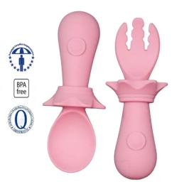 MYROYS Łyżeczka i Widelczyk Różowy MYROYS Łyżeczka i Widelczyk Różowy