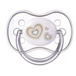 Canpol Smoczek uspokajający silikonowy symetryczny powyżej 18 m 22/582_bei Beige