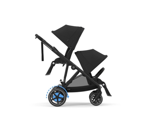 Cybex E-Gazelle S Moon Black Коляска для двойняшек