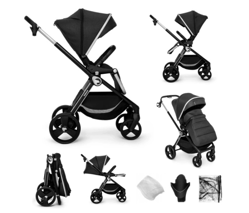 Kidnort Isbjörn Wózek Spacerowy Czarny