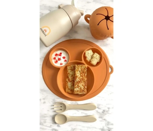 MYROYS Talerzyk z Przyssawką Brązowy