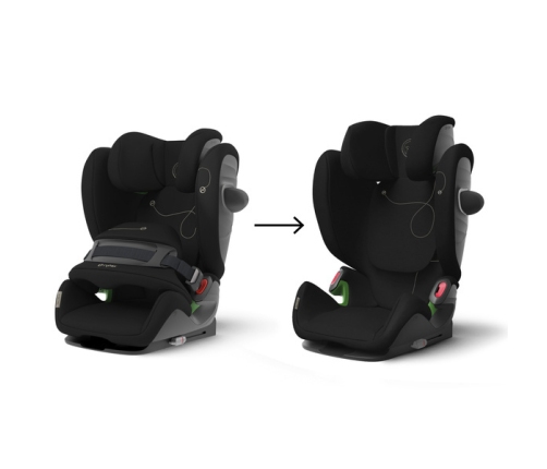 Cybex Pallas G I-Size Moon Black 2023 Bērnu autosēdeklis 9-50 kg + Vasaras pārvalks