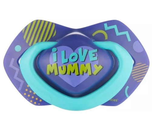 Canpol Babies Smoczek Silikonowy Symetryczny Neon Love 6-18m 2szt Boy