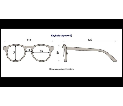 Babiators Keyhole O-KEY014-M Blue Mirrored Lenses Rozmiar 3-5+ Sweet Cream