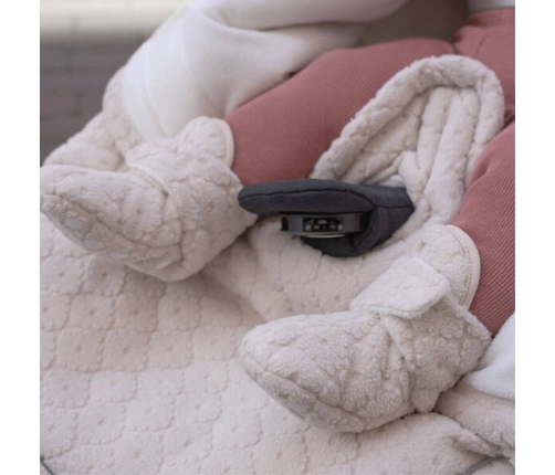 Lodger Fleece Polarowe Buciki Kapcie z Antypoślizgową Podeszwą 6-12 msc Jasnobeżowe Birch